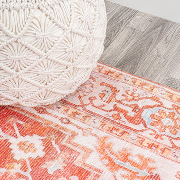 Asa Ornate Medallion Washable Area Rug